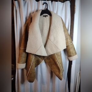 Faux Leather & Sherpa Jacket